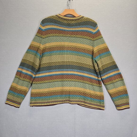 Vintage Koret Womens Cardigan Sweater Jacket Large Cottagecore Long Sleeve Multi - Picture 3 of 13